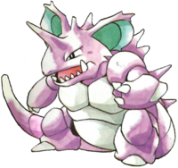 Nidoking en Pokémon Rojo y Verde.