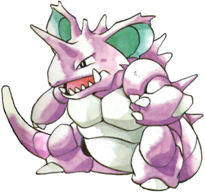 Nidoking en Pokémon Rojo y Verde.