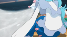 Primarina de Lana/Nereida usando viento hielo.