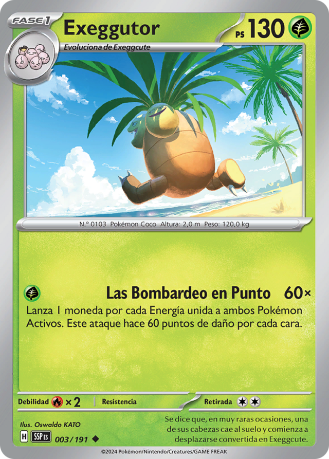 Exeggutor (Chispas Fulgurantes TCG) - WikiDex, la enciclopedia Pokémon