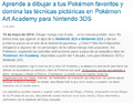 Error en la web de Nintendo sobre Pokémon Art Academy.png