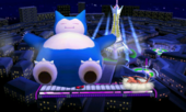 Snorlax usando golpe cuerpo en SSB4.