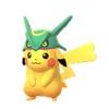 Pikachu con gorro de Rayquaza