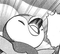 Piplup de Platinum/Platino usando gruñido/grito.