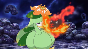 Litten de Ash usando colmillo ígneo.