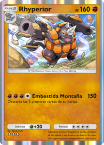 Versión de la carta en Pugna Espaciotemporal