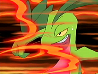 Charizard de Clark usando onda ígnea.