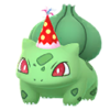 Bulbasaur con gorro de fiesta rojo
