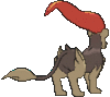 Imagen posterior de Pyroar hembra en Pokémon X, Pokémon Y, Pokémon Rubí Omega, Pokémon Zafiro Alfa, Pokémon Sol, Pokémon Luna, Pokémon Ultrasol y Pokémon Ultraluna