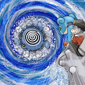 Eco ordenando a Poliwhirl usar remolino/torbellino.