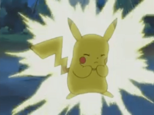 Pikachu usando rayo.