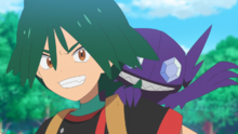Uruto junto a su Sableye.