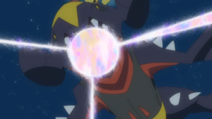 Garchomp usando pulso dragón.