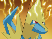 Manectric usando carga.
