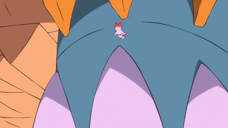 Scorbunny usando patada doble/doble patada.