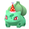 Bulbasaur con gorro de fiesta rojo