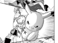 Capitán Pikachu usando puño trueno en LNT02.