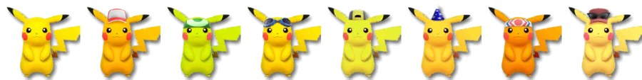 Paleta de colores de Pikachu en SSB4.