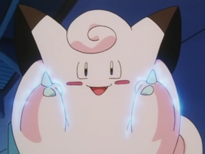 Clefairy usando metrónomo.