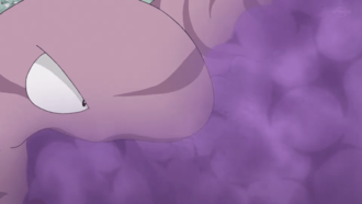 Grimer de Goh usando gas venenoso.