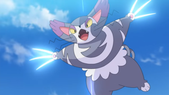 Purugly del Equipo Rocket/Team Rocket usando cuchillada.