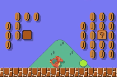 Sprite de Charizard en Super Mario Maker
