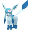 Glaceon con una corona de flores