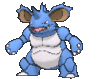 Imagen de Nidoking variocolor en Pokémon X, Pokémon Y, Pokémon Rubí Omega, Pokémon Zafiro Alfa, Pokémon Sol, Pokémon Luna, Pokémon Ultrasol y Pokémon Ultraluna