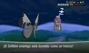 Un Drifblim dormido en la sexta generación.