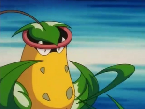 Victreebel usando hoja afilada.