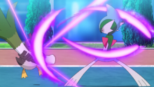 Gallade usando psicocorte.