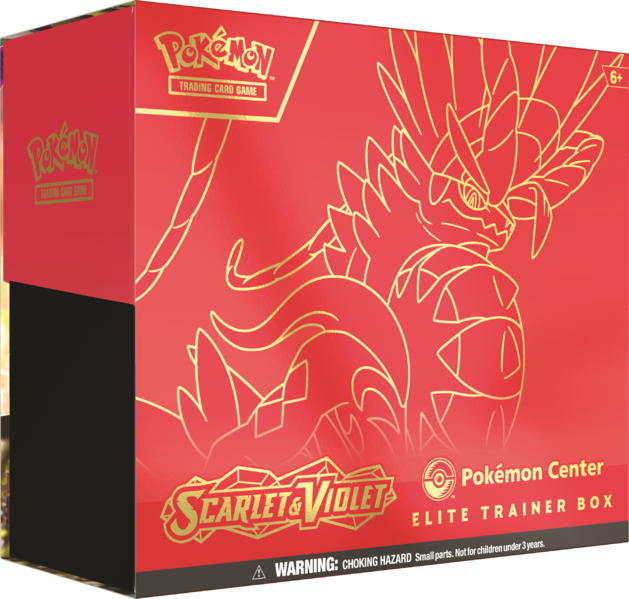 Archivo:Escarlata y Púrpura Caja de Entrenador Élite del Pokémon Center Koraidon.png