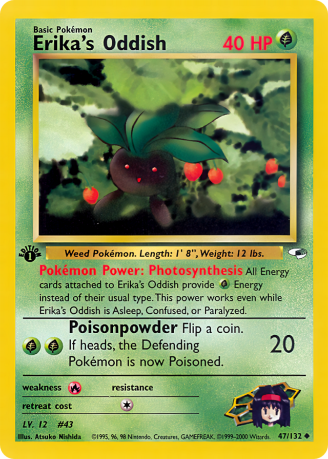 Erika's Oddish (Gym Heroes 47 TCG) - WikiDex, la enciclopedia Pokémon