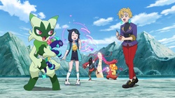 Foto de Liko, Rod y Brie en el Lago Cristalino mostrada en el EP1308.