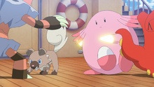 Chansey de Mollie usando destructor.