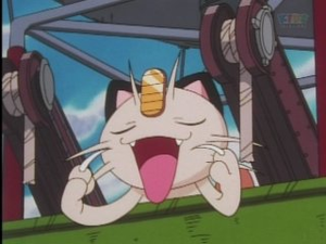 Meowth usando arañazo.