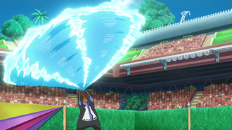 Empoleon de Kukui usando Remolino/Torbellino.