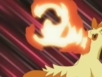 Combusken usando giro fuego.