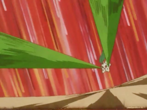 Chikorita usando látigo cepa.