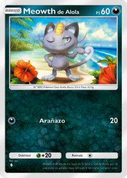 Carta de Meowth de Alola