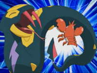 Corphish usando agarre.