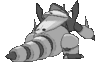 Imagen posterior de Mega-Aggron en Pokémon X, Pokémon Y, Pokémon Rubí Omega, Pokémon Zafiro Alfa, Pokémon Sol, Pokémon Luna, Pokémon Ultrasol y Pokémon Ultraluna