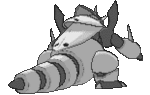 Imagen posterior de Mega-Aggron en Pokémon X, Pokémon Y, Pokémon Rubí Omega, Pokémon Zafiro Alfa, Pokémon Sol, Pokémon Luna, Pokémon Ultrasol y Pokémon Ultraluna