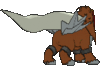 Imagen posterior de Entei en Pokémon X, Pokémon Y, Pokémon Rubí Omega, Pokémon Zafiro Alfa, Pokémon Sol, Pokémon Luna, Pokémon Ultrasol y Pokémon Ultraluna