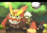 Imagen donde aparece N de pequeño con varios Pokémon.