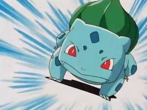 Bulbasaur de Ash usando Tacleada/Placaje.