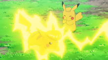 Pika-Pancho/Jefe usando rayo