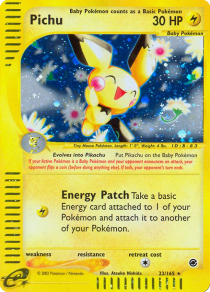 Archivo:Pichu (Expedition Base Set 22 TCG).png