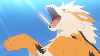 Arcanine de Diana usando día soleado.