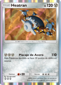 Versión de Heatran (Pugna Espaciotemporal TCG Pocket)